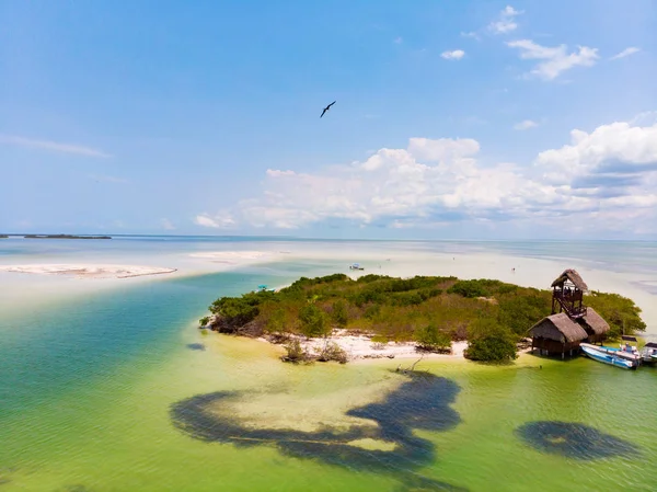 Vista Aérea Isla Pasion Ilha Isla Holbox México — Fotografia de Stock