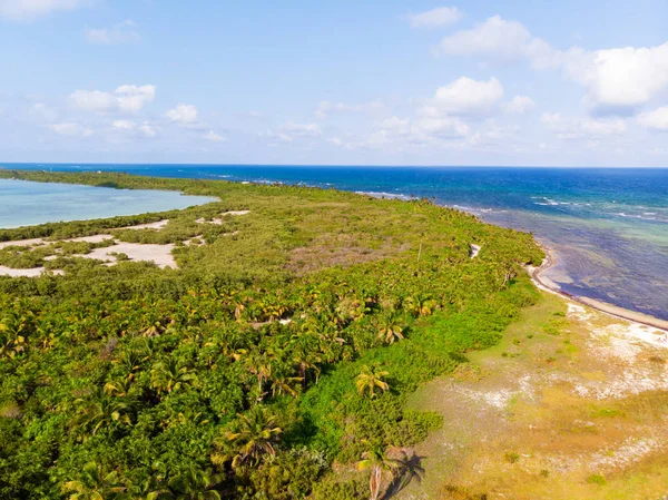 Vista Aérea Reserva Biosfera Sian Kaan Quintana Roo México — Foto de Stock