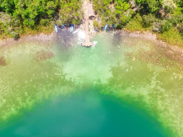 Luchtfoto Van Punta Laguna Quintana Roo Mexico — Stockfoto