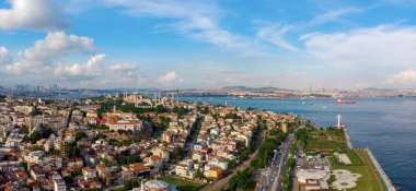 Sultanahmet Camii ve cadı ile İstanbul 'un havadan görünümü