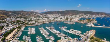 Bodrum Yacht Marina 'nın havadan görünümü