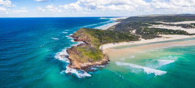 Fraser Adası, Queensland, Avustralya 'daki çarpıcı Waddy Point.