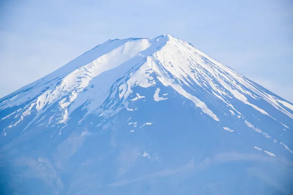 Close Van Piek Van Fuji Berg Uit Kawaguchiko Japan — Stockfoto