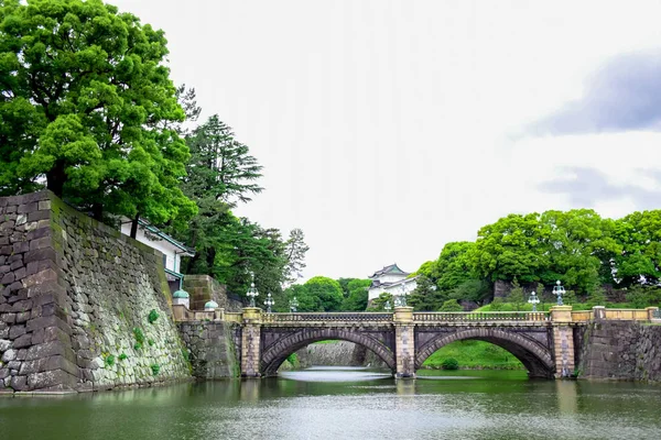 Seimon Ishibashi Nijubashi Köprüsü Tokyos Ünlü Köprü Tokyo Japan Imperial — Stok fotoğraf