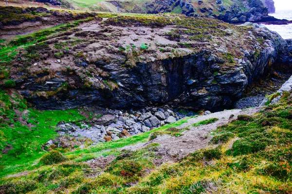 Prachtige Landschap Van Kalf Geluid Het Eiland Man Een Zeer — Stockfoto