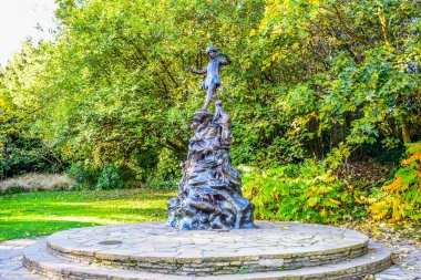 Peter Pan heykeli ayakta Hyde Park, London, Büyük Britanya 