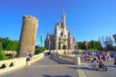 Güzel Cinderella Castle, Tokyo Disney Resort Urayasu, Chiba ili, Tokyo, Japonya Tokyo Disneyland simgesi