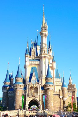 Güzel Cinderella Castle, Tokyo Disney Resort Urayasu, Chiba ili, Tokyo, Japonya Tokyo Disneyland simgesi