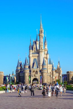 Güzel Cinderella Castle, Tokyo Disney Resort Urayasu, Chiba ili, Tokyo, Japonya Tokyo Disneyland simgesi