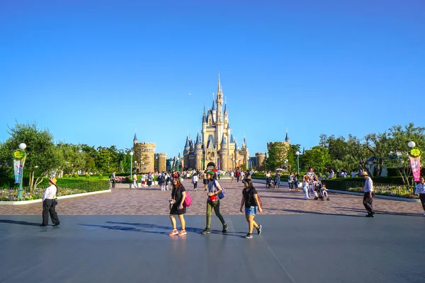 Krásná Popelka Hrad Ikony Tokio Disneyland Tokyo Disney Resort Urayasu — Stock fotografie