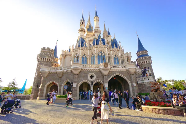 Bellissimo Castello Cenerentola Icona Tokyo Disneyland Tokyo Disney Resort Urayasu — Foto Stock