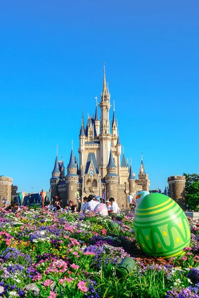 Hermoso Castillo Cenicienta Icono Tokyo Disneyland Tokyo Disney Resort Urayasu —  Fotos de Stock