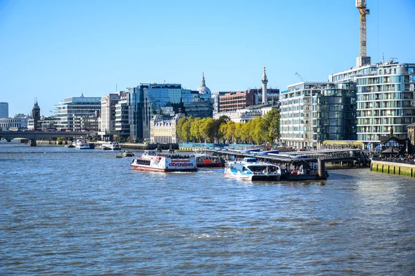 Hermosa Vista Panorámica Del Río Támesis Ciudad Londres Desde Tower —  Fotos de Stock