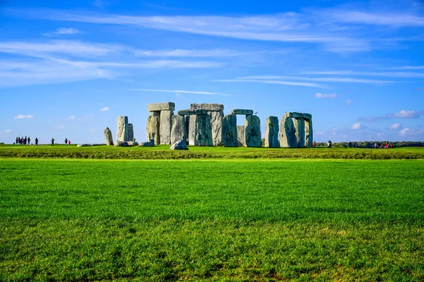 Ландшафтный Вид Стоунхендж Доисторический Каменный Памятник Солсбери Уилтшир Англия Великобритания — стоковое фото