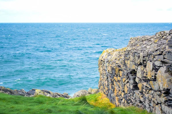 Great Wall Peel Castle Patrick Isle City Peel Isle Man — Stock Photo, Image