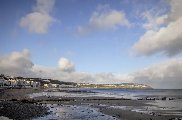 Prachtig Strand Kustlijn Uitzicht Badplaats Douglas Isle Man Verenigd Koninkrijk — Stockfoto