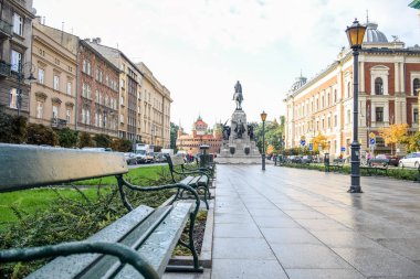 Jan Matejko Meydanı, Krakow şehir merkezinde ünlü bir turist cazibe, Polonya