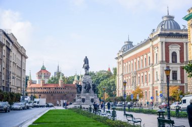 Jan Matejko Meydanı, Krakow şehir merkezinde ünlü bir turist cazibe, Polonya