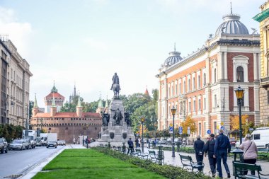 Jan Matejko Meydanı, Krakow şehir merkezinde ünlü bir turist cazibe, Polonya