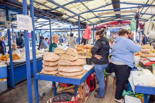 Pueblo Polaco Local Compras Mercado Stary Kleparz Una Tradición Más — Foto de Stock