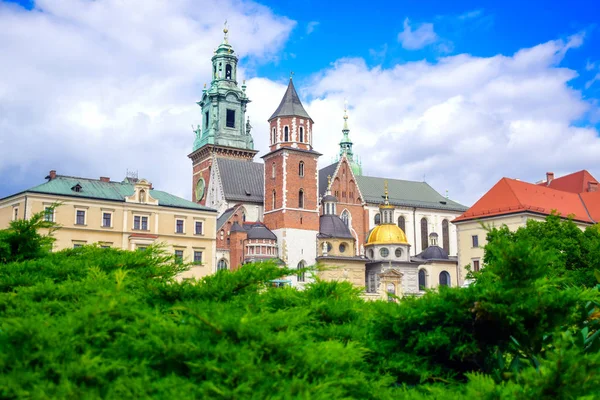 폴란드 크라코프 중앙에 왕실성에 거주하는와 스톡 사진