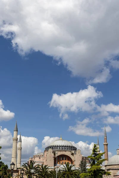 Gevel Van Hagia Sofia Istanbul Turkije Europa — Stockfoto