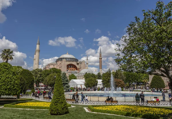 イスタンブール トルコ ヨーロッパでアヤソフィアのファサード — ストック写真