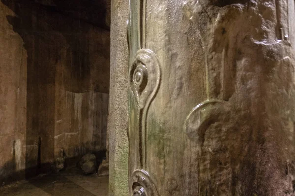Колонна Куриный Глаз Внутри Цистерны Базилики Византийской Цистерны Стамбуле Турция — стоковое фото