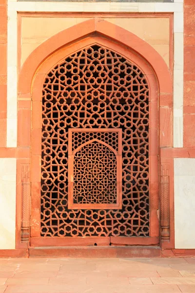 Detalhe Túmulo Humayun Maqbaera Humayun Túmulo Imperador Mogol Humayun Delhi — Fotografia de Stock