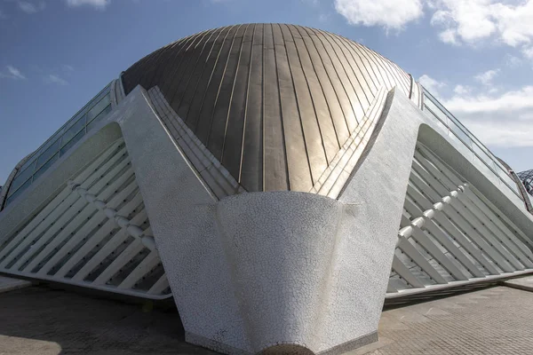 Stad Van Kunst Wetenschappen Hemisfric Door Santiago Calatrava Valencia Spanje — Stockfoto