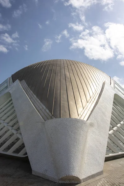 Stad Van Kunst Wetenschappen Hemisfric Door Santiago Calatrava Valencia Spanje — Stockfoto