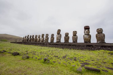 Paskalya Adası. Pascua Adası. Rapa Nui. Ahu Tongariki.