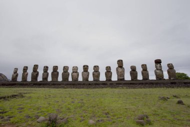 Paskalya Adası. Pascua Adası. Rapa Nui. Ahu Tongariki.