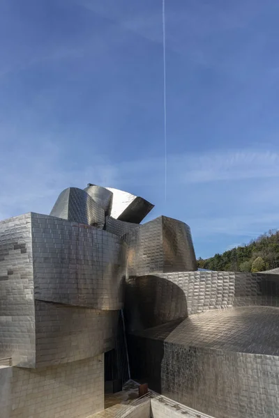 Facade of the Guggenheim museum in Bilbao, Spain - Europe — Stock Photo, Image