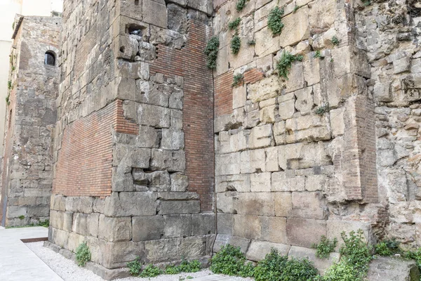 Barcelona. Muralha Romana. — Fotografia de Stock