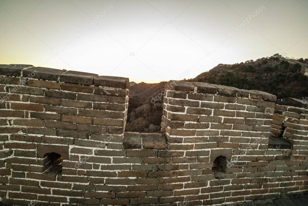 Sunrise at the Great Wall in Mutianyu, China 