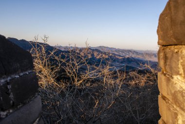 Mutianyu 'daki Çin Seddi' nde gün doğumu.
