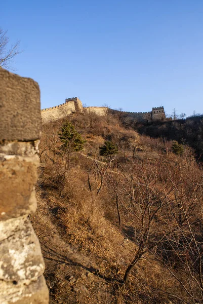 Mutianyu 'daki Çin Seddi' nde gün doğumu. — Stok fotoğraf