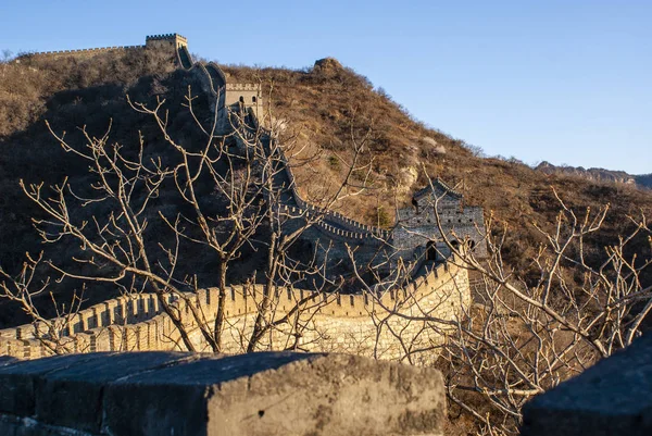 Nascer do sol na Grande Muralha em Mutianyu - China — Fotografia de Stock