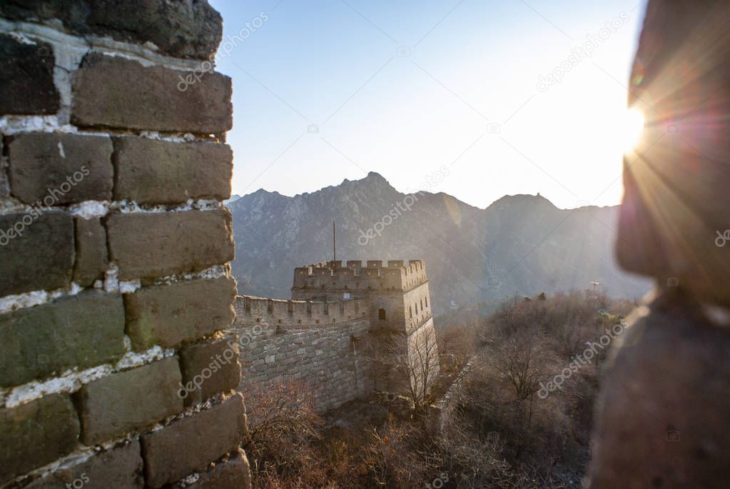 Sunrise at the Great Wall in Mutianyu - China