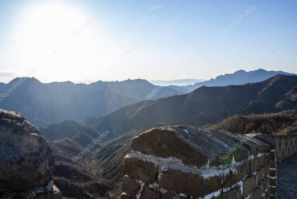 Sunrise at the Great Wall in Mutianyu - China