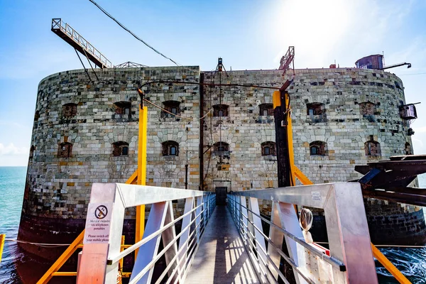 Eingang Von Fort Boyard Frankreich Europa — Stockfoto