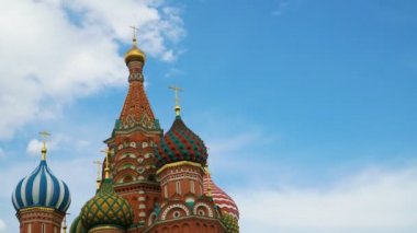 Moskova, Kızıl Meydan, Kremlin ve St Basil Katedrali, hızlandırılmış.