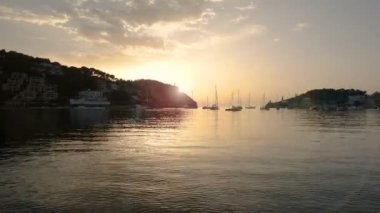 4 k zaman atlamalı günbatımı üzerinde bağlantı noktası de Nottingham Mallorca Sahil üzerinde Akdeniz denizde
