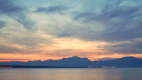 Timelapse van geweldige zonsondergang van zee en lucht in Nevada, mallora, Spanje — Stockvideo