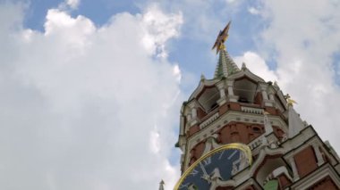 Moskova, Kızıl Meydan, Kremlin ve St Basil Katedrali, hızlandırılmış.