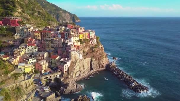 Luftaufnahme von Cinque Terre, fünf Länder — Stockvideo