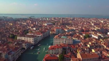 Venedik ve onun büyük kanal havadan görünümü