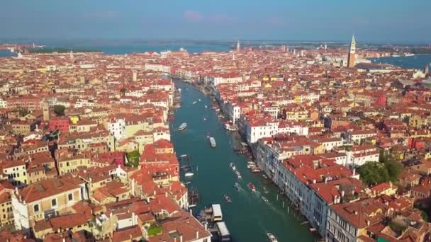 Veduta aerea di Venezia e del suo Canal Grande — Video Stock