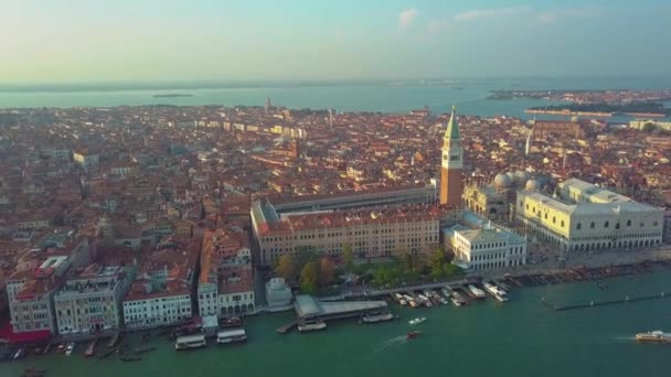 Letecký pohled na Benátky Itálie — Stock video